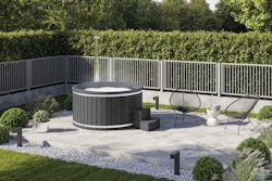 Wolff Finnhaus Badebottich Hot Tub Typ 1 Ø 200 cm mit Acrylwanne