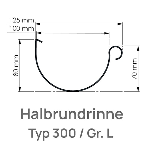 Rinnenstutzen DN 60/75 zum Stecken, RG100 Typ 300 braun