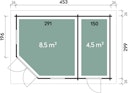 Vorschaubild Wolff Finnhaus Gartenhaus Anna 40-A/2-Raum